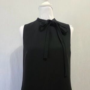 Theory Black Bow-Tie Sleeveless Dress NWT